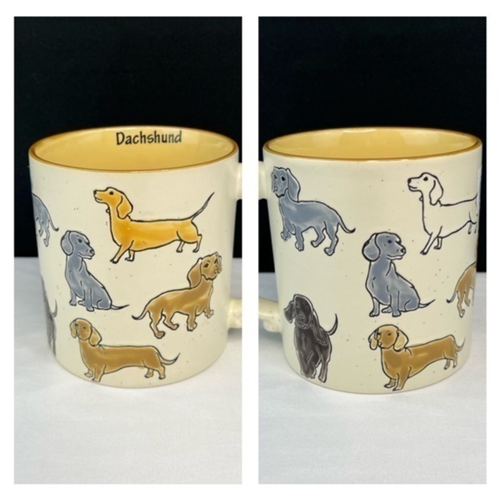 Spectrum - 3/$48 - ‘Dachshund Pups’ ceramic mug. NWT Firm!